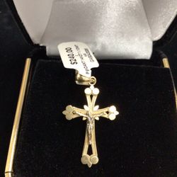 Gold Cross Pendant 14k 1.1 DWT