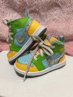 Air Jordan 1 Mid SE TD "Recycled Grind" (Glacier Ice/Citron Pulse/Action Green)