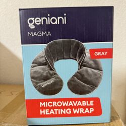 GENIANI Microwavable Heating Pad for Neck and Shoulders with Herbal - Calming Weighted Cordless Neck Wrap - Heat Pad - Hot and Cold Compress (Cloud Gr
