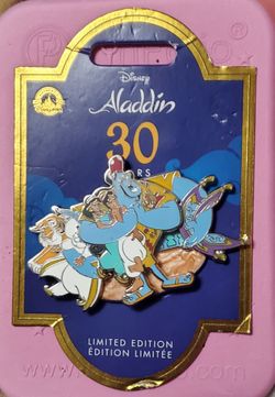 Aladdin 30th Anniversary Genie Slider pin Limited Edition 4500