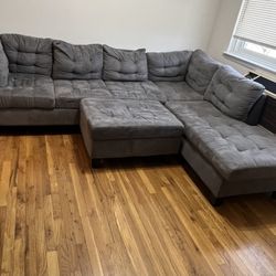 Huge Grey L Sectional Couch Sleeper Amazon Basics With Still Available No delivery 