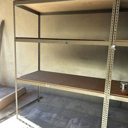 Steel Industrial Metal Or Garage Shelving 96 Inch Tall X 24 Inch Deep 96 Inch Wide As Shown Must Sell 125.00 