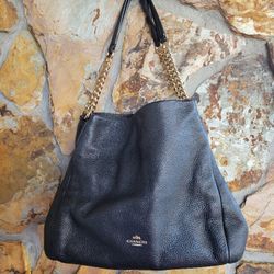 COACH Black Chain Shoulder Bag 