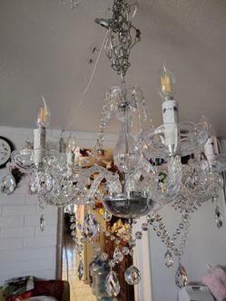 Large Crystals Chandelier