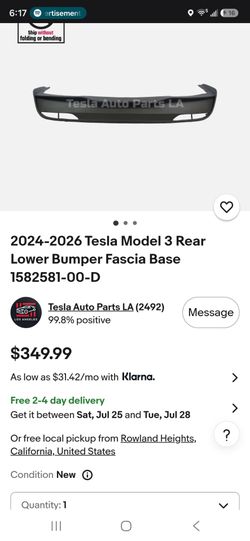 Tesla bumpers