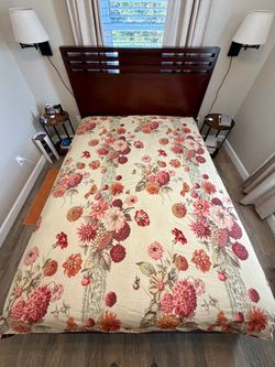 Floral Cotton Pottery Barn Queen Duvet Cover