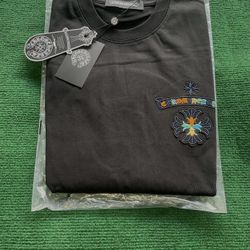 black chrome heart shirt