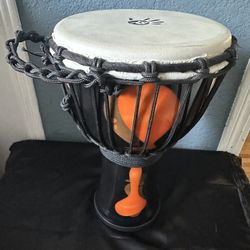 X8 - Groovy Orange Lava Lamp Design Djembe