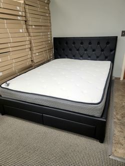NEW QUEEN-SIZE MATTRESS AND BOX SPRING - 2PC