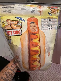 Kids Hot Dog Halloween Costume Size L (12/14)