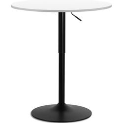 White Round Height-Adjustable Bar Table,

31.5" Diameter, 29.8 lbs, 36" Max Height, Modern Design Bar Table/ mesa