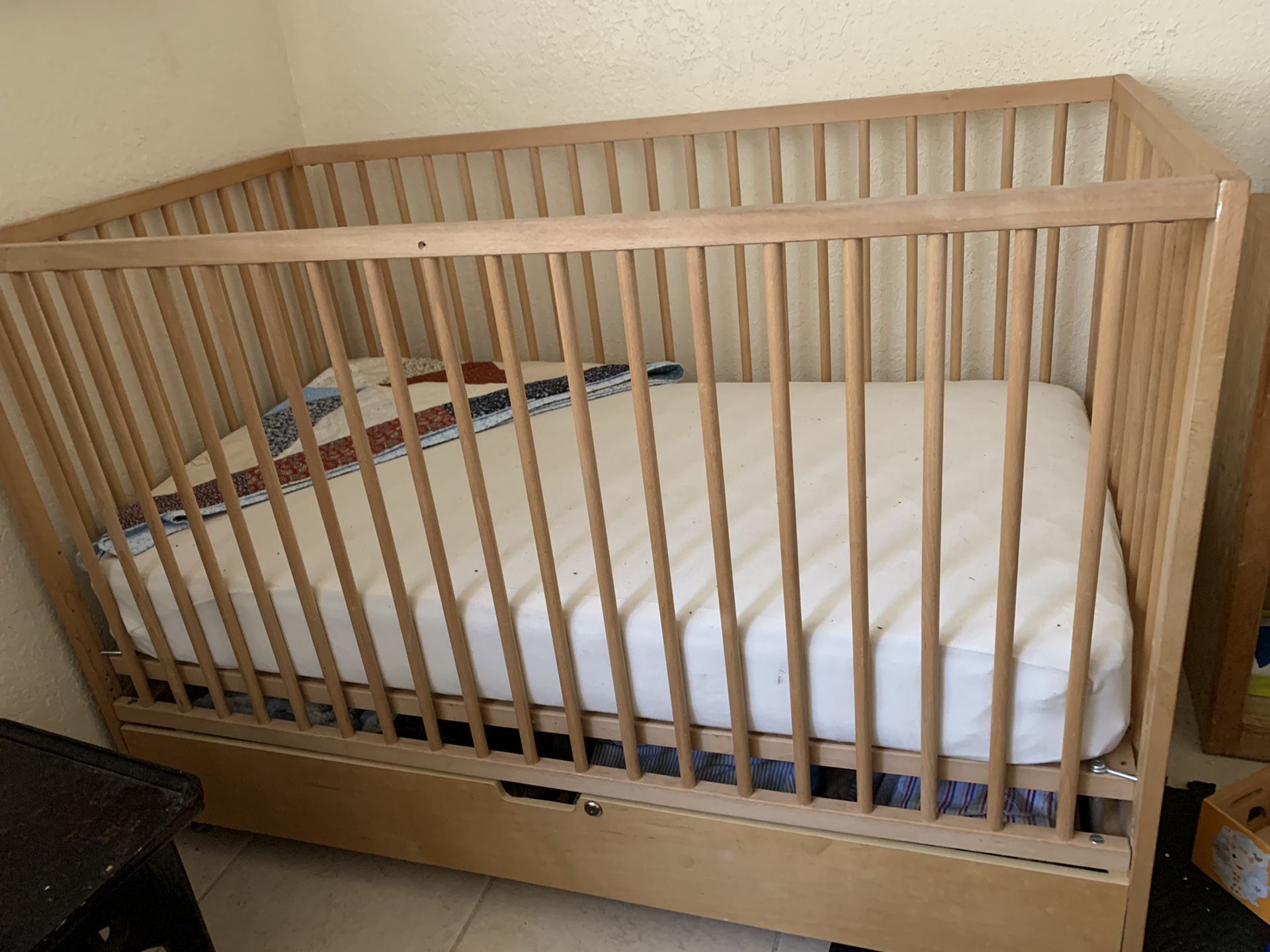 Custom Swedish hand made beautifully simple designed crib!