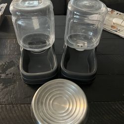 Pet Food and Water Dispensers with Bowl