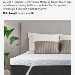 Queen Mattress Topper - Gel Memory Foam