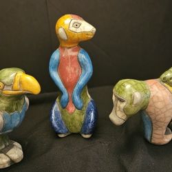 3 Pcs raku pottery South Africa

