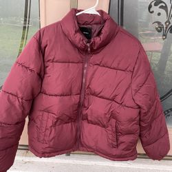 Maroon Puffy Jacket
