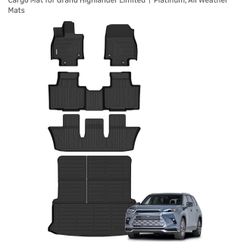 Floor Mats & Cargo Liner for Toyota Grand Highlander 2024 2025(Include Hybrid) & for Lexus TX(Only for 7 Seat), 3 Rows & Rear Cargo Mat