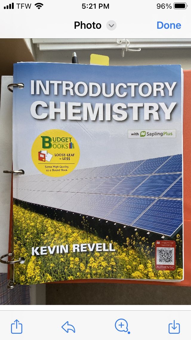 Introductory Chemistry Textbook (loose leaf)