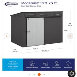 Suncast Shed 10x7 Brand New Still In Box