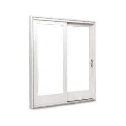 50% OFF - Andersen 400 Series 71-1/4×79-1/2" Frenchwood Gliding Patio Door RH White Pine Interior