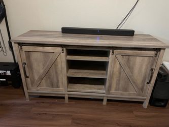 Rustic Barn Door TV Stand Console