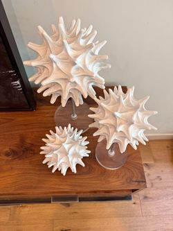 Set of 3, Spiky White figures, Modern Home Decor