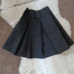 Touch Me Black A-Line MINI SKIRT SZ S