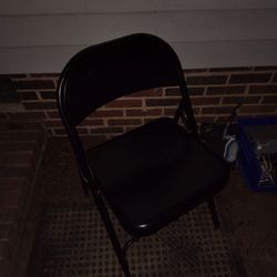 Black Metal Folding Chairs