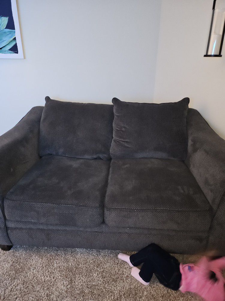 Love Seat With 2 Pillows 