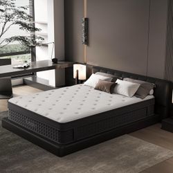 Twin Size Mattress, 12 Inch Twin Mattress in a Box, Cooling Matress with Memory Foam & Individual Pocket Springs for Pressure Relief & Spinal Alignmen