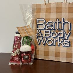 Bath & Body Works Japanese Cherry Blossom Travel Size Set With Cherry Sanitizer Holder
