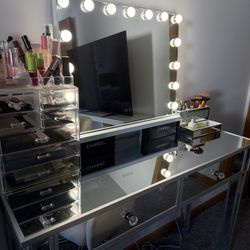 Mirror vanity, Desk, & Vanity Chair
