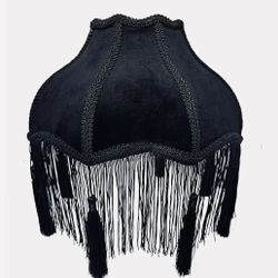 Victorian Goth Fringe Lamp Shade 