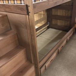 Real Wood Heavy Duty Staircase Bunkbed
