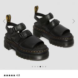 DR MARTENS RICKI 3 STRAP SANDAL BLACK