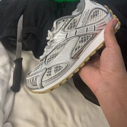 Bottega Veneta Orbit Silver and White