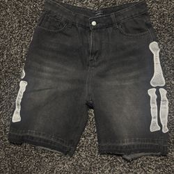 Skelton Jean Shorts (gray)
