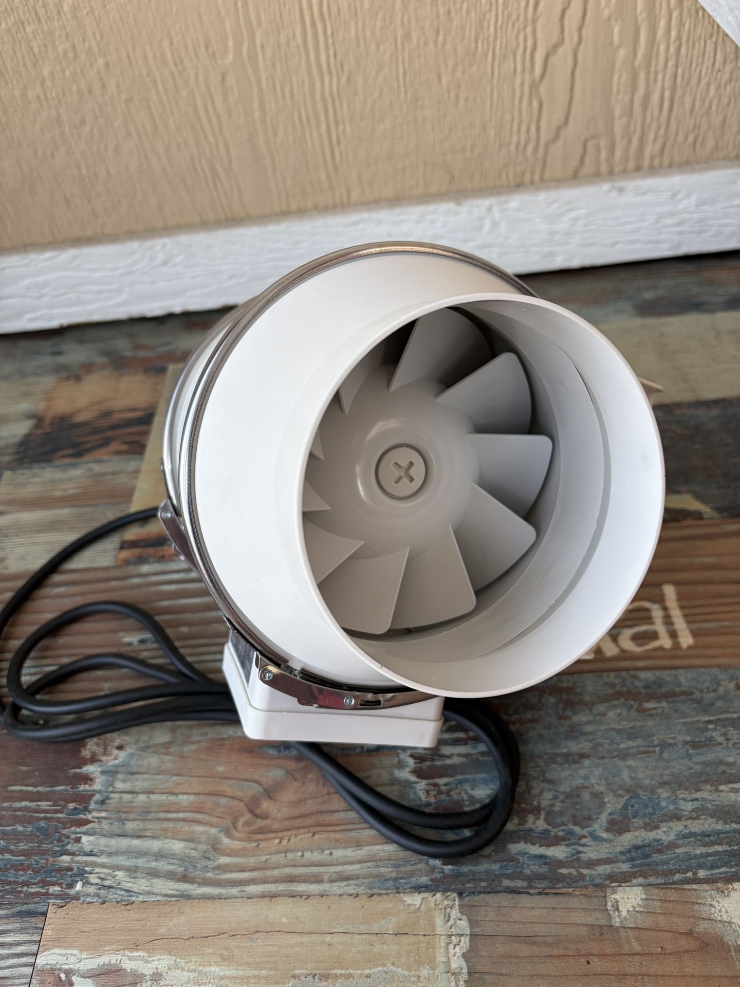 Duct Fan with Plug, 5 inch 183 CFM Inline Fan Mixed Flow Ventilation System Booster Exhaust Air for Bathroom, Toilets, Kitchen, Office, Grow Tent