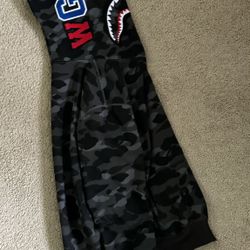 Black Bape Zip Up Hoodie (Read Description)