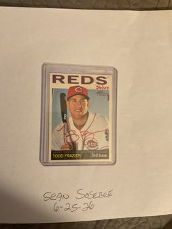 2013 Topps Heritage TODD FRAZIER rookie Cincinnati Reds RED INK AUTO #56/64 rare