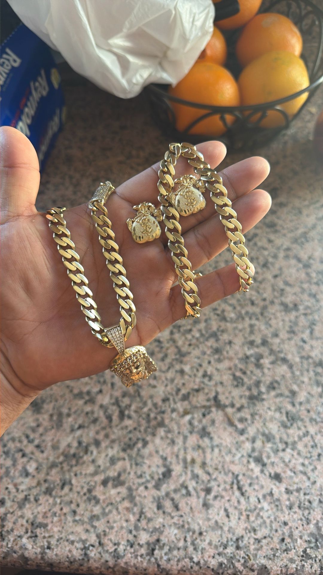 Gold Money Bag Earrings