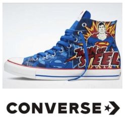 Converse All Star Chuck Taylor Superman ‘Man of Steel’ unisex hi-top sneakers