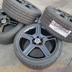 Original 19" Staggerd AMG Glossy Black Wheels & New Tires For MERCEDES BENZ S550 