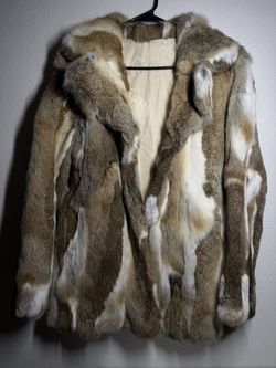 Real Fur Coat Brown