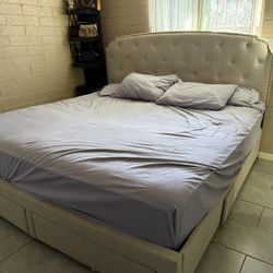 King Size Bed Frame & Mattress 