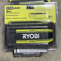 Ryobi Battery 40V Lithium 6Ah Brand New 1004-867-741