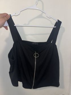 Lane Bryant plus size zip up crop top