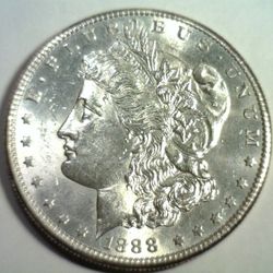 1888-S MORGAN SILVER DOLLAR CHOICE ABOUT UNCIRCULATED++ CH AU++ NICE ORIGINAL
