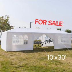 10x30 White Gazebo Wedding Party Tent Canopy  With 6 Windows & 2 Sidewalls -8 (FOR SALE) Carpa