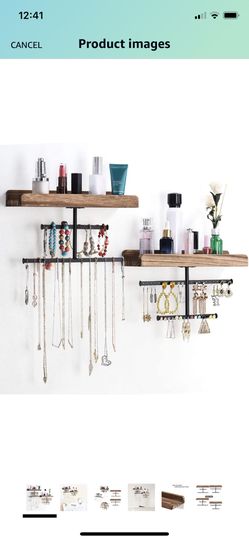 Pair of Wall Mounted Jewelry Organizer
